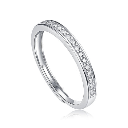 Chic Geometric Silver Rings for Him & Her