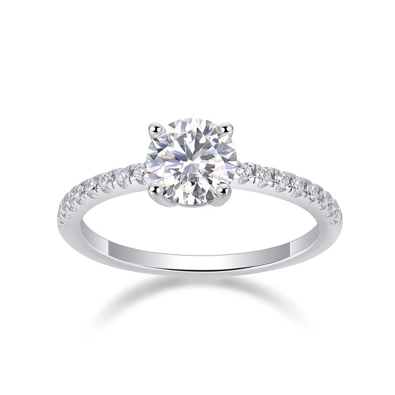 Chic Geometric Square Moissanite Ring