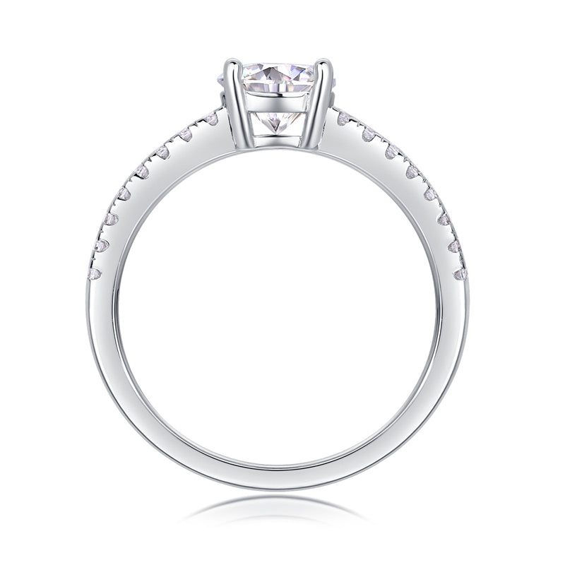 Chic Geometric Square Moissanite Ring