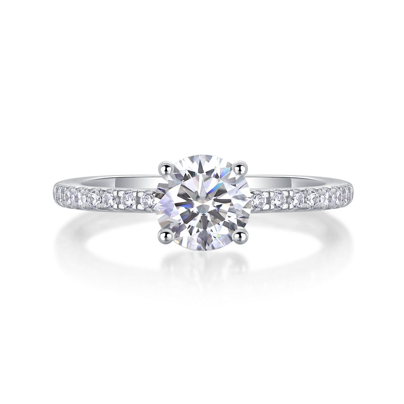 Chic Geometric Square Moissanite Ring
