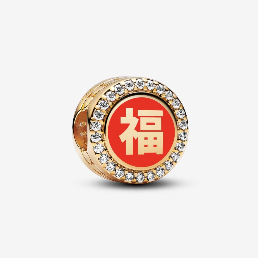 Pavé CZ Fortune Charm