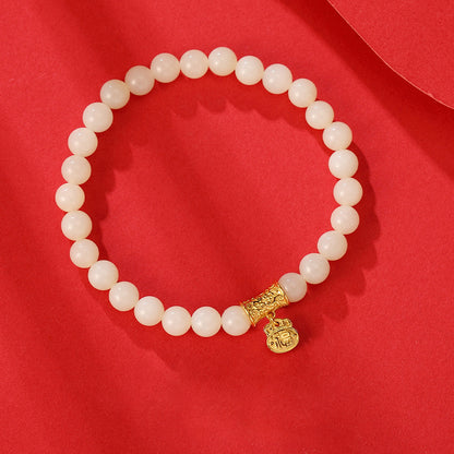 Chinese Lucky Lock Bracelet 925 Silver Jade Charm Jewelry