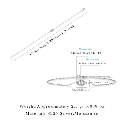 Classic Women's Moissanite Bracelet with Circular Patterns
