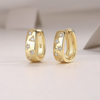 Classic Round Moissanite Hoops for Women