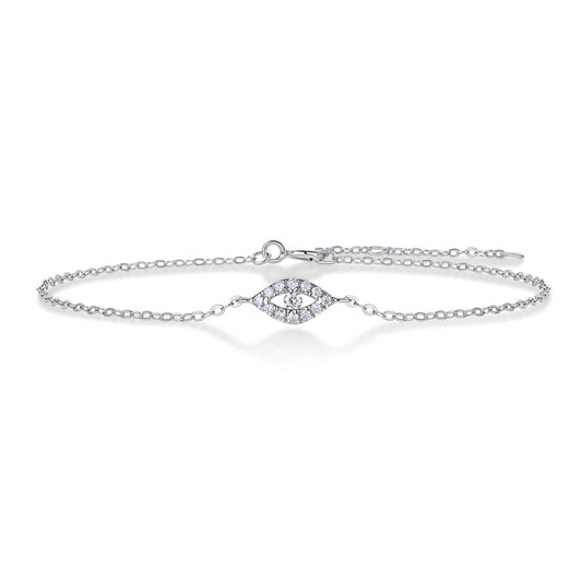 Classic Women's Moissanite Bracelet with Circular Patterns