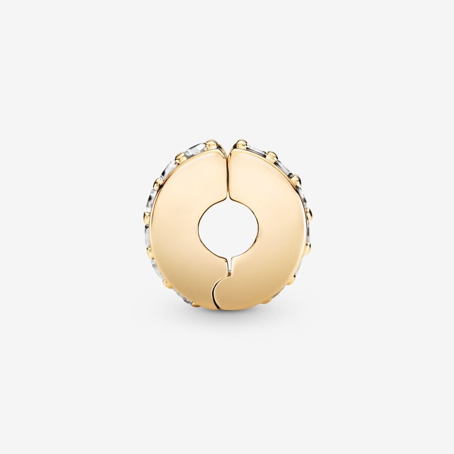 Clear Sparkling Row Clip Charm