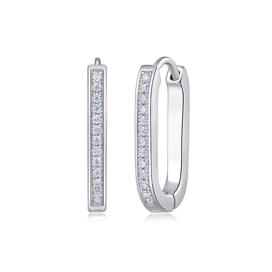 Contemporary Geometric Moissanite Earrings for Women