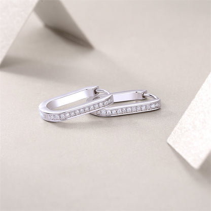 Contemporary Geometric Moissanite Earrings for Women