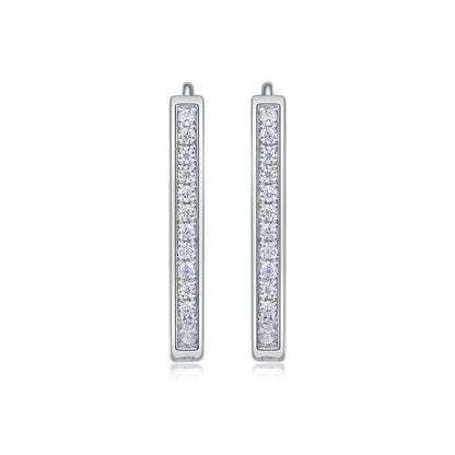 Contemporary Geometric Moissanite Earrings for Women