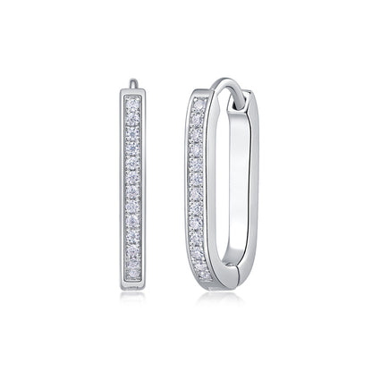 Contemporary Geometric Moissanite Earrings for Women