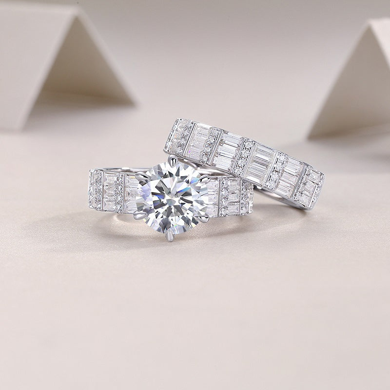 Contemporary Geometric Moissanite Ring for Office Wear