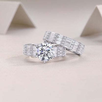Contemporary Geometric Moissanite Ring for Office Wear