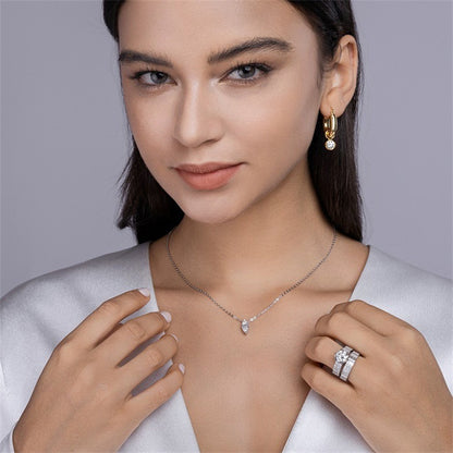Contemporary Geometric Moissanite Ring for Office Wear