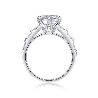 Contemporary Geometric Moissanite Ring for Office Wear