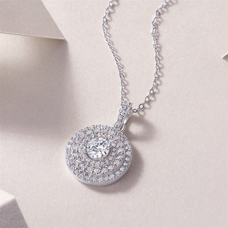 Contemporary Moissanite Necklace with Snake Chain Design