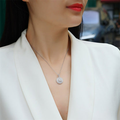 Contemporary Moissanite Necklace with Snake Chain Design