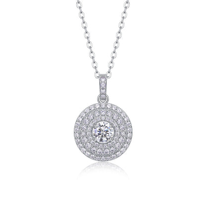 Contemporary Moissanite Necklace with Snake Chain Design