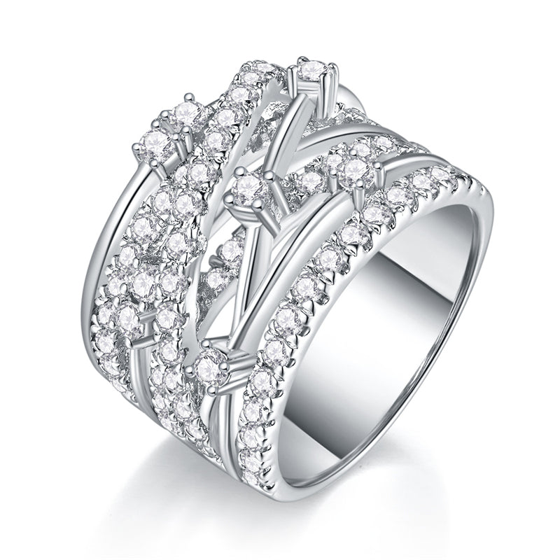 Contemporary Round Moissanite Ring for Women