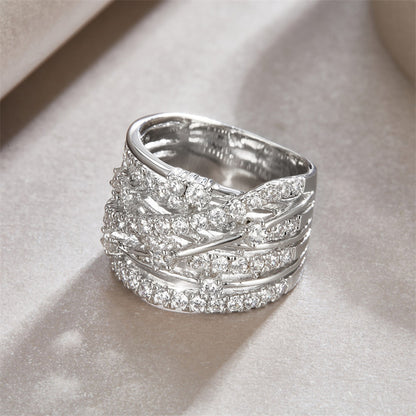 Contemporary Round Moissanite Ring for Women