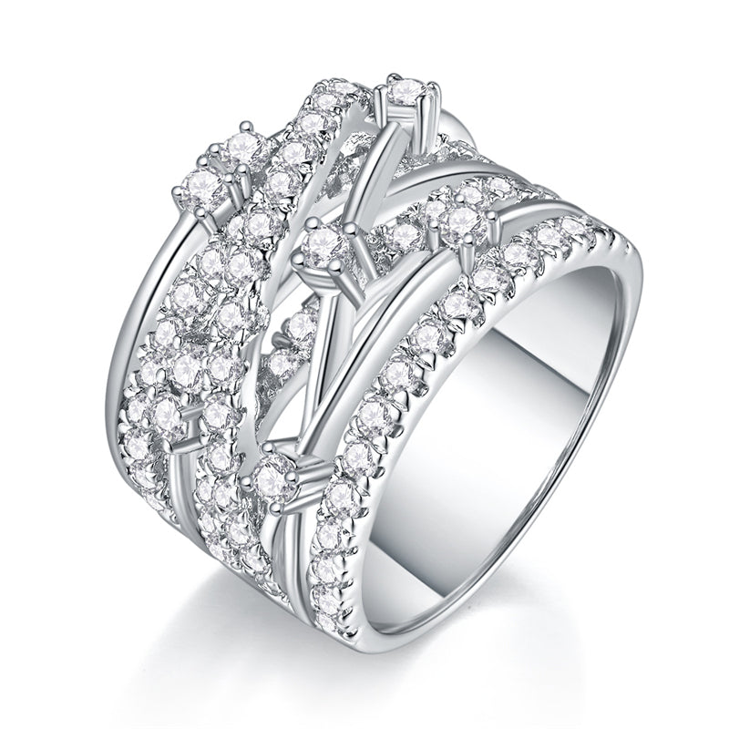 Contemporary Round Moissanite Ring for Women