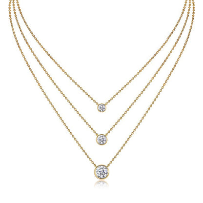 Contemporary Unisex Necklace with Geometric Moissanite Design