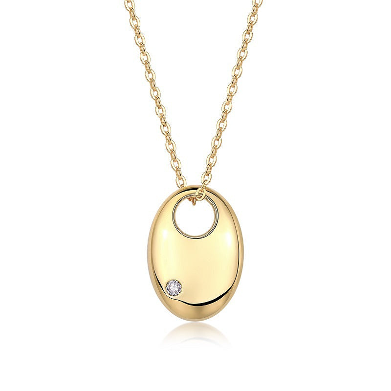 Contemporary Women's Necklace with Geometric Moissanite Design