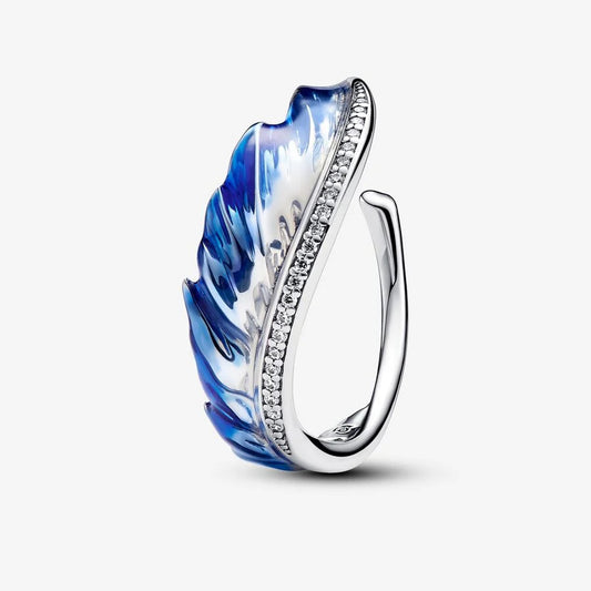 Cubic Zirconia Cloud Feather Ring