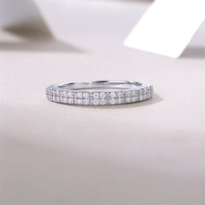 Dainty Geometric Moissanite Band for Everyday Elegance