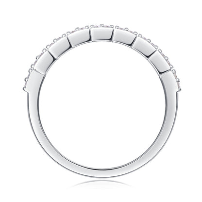 Dainty Geometric Moissanite Band for Everyday Elegance