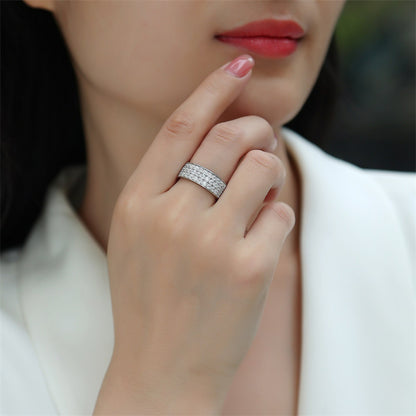 Dazzling Round Moissanite Ring in Sterling Silver