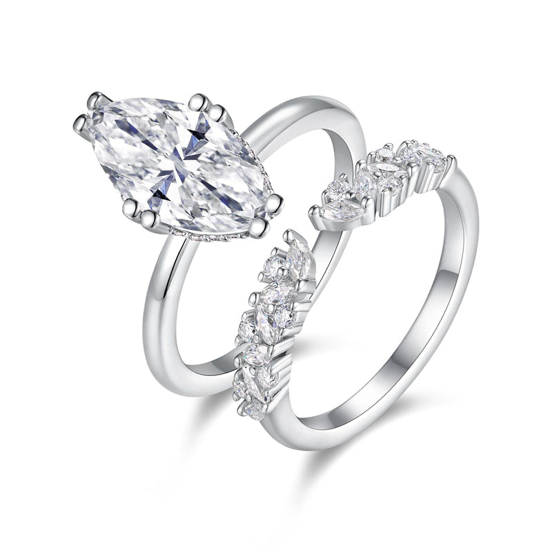 Dazzling Round Moissanite Ring in Sterling Silver