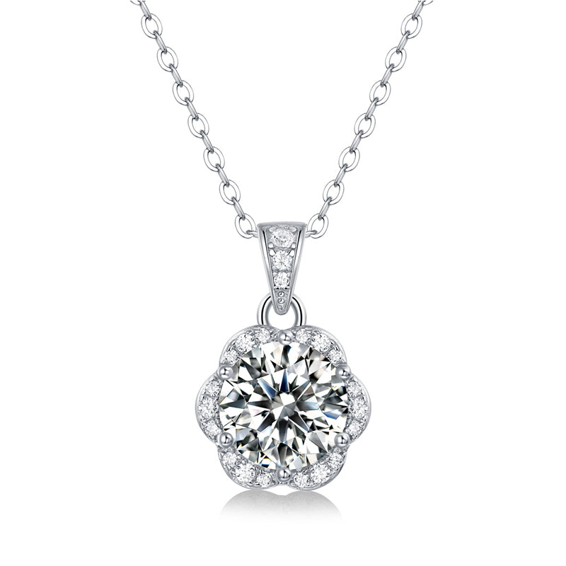 Delicate Bead Chain Necklace Featuring Floral Design