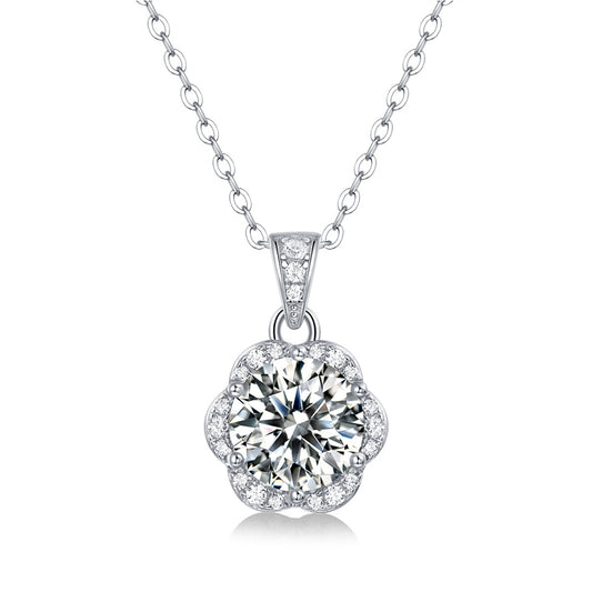 Delicate Bead Chain Necklace Featuring Floral Design