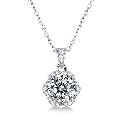 Delicate Bead Chain Necklace Featuring Floral Design