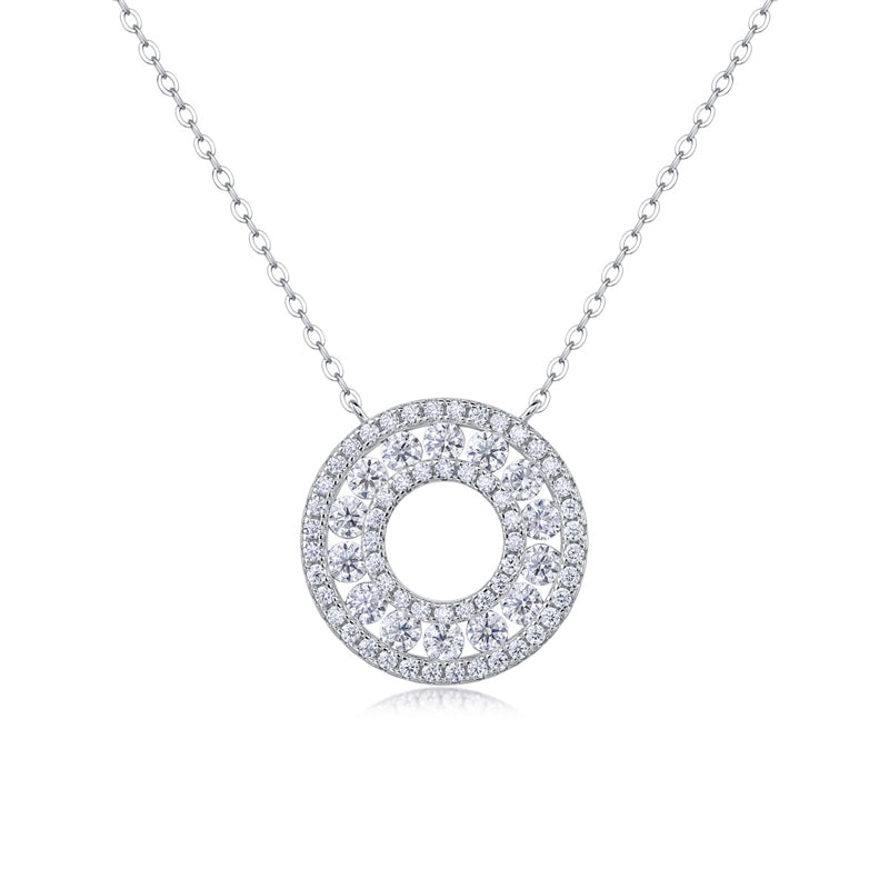 Delicate Cross Chain Necklace Featuring Moissanite Accents