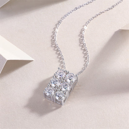Delicate Cross Chain Necklace Featuring Rectangular Design