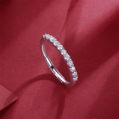 Delicate Geometric Ring with Moissanite