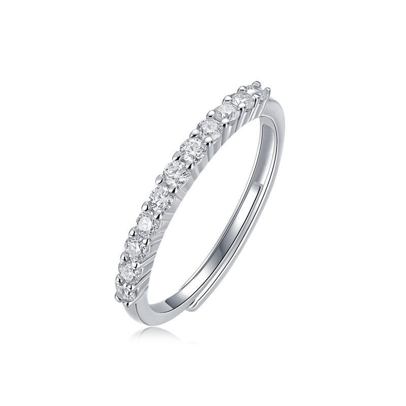 Delicate Geometric Ring with Moissanite