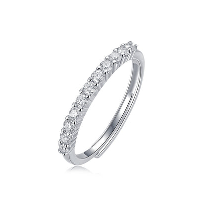 Delicate Geometric Ring with Moissanite