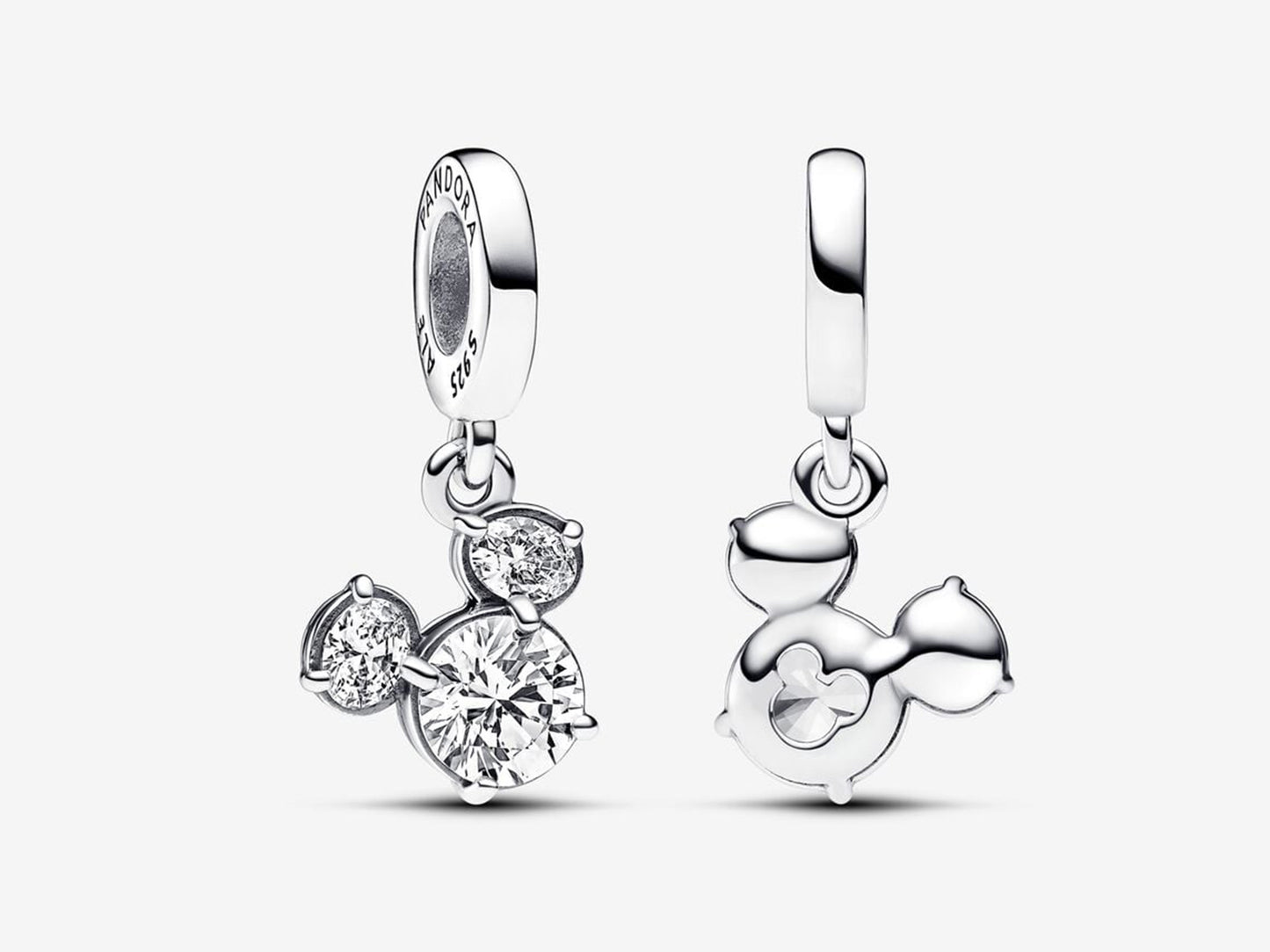 Disney Mickey Mouse Sparkling Head Silhouette Dangle Charm