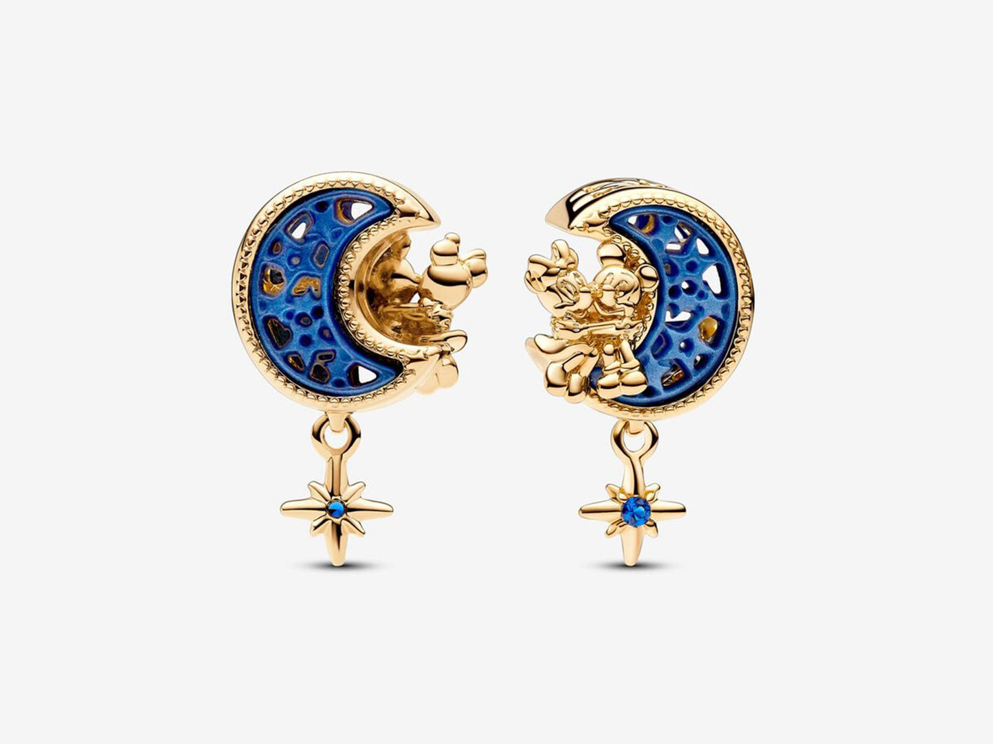 Disney Mickey Mouse & Minnie Mouse Crescent Moon Charm