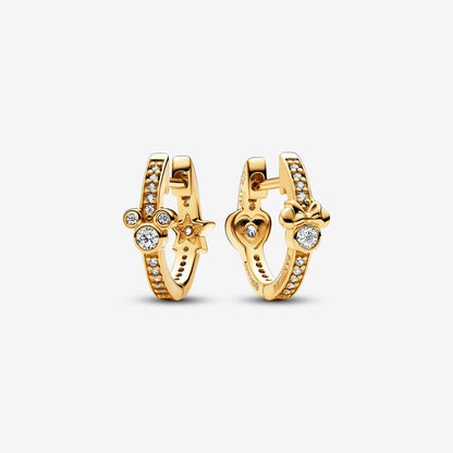 Disney Mickey Mouse & Minnie Mouse Sparkling Hoop Earrings
