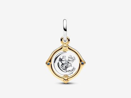 Disney Mickey Mouse & Minnie Mouse Two-tone Spinning Moon Dangle Charm