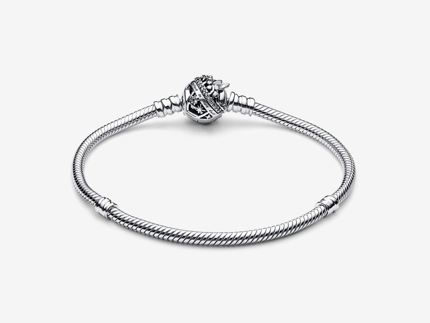 Disney Tinker Bell Clasp Moments Snake Chain Bracelet