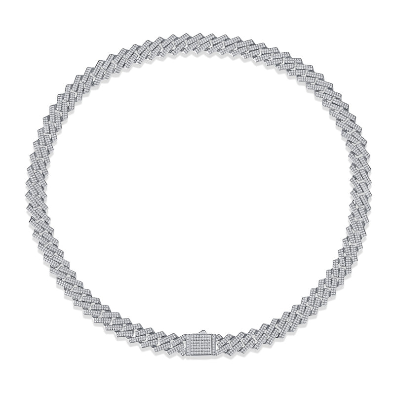 Dynamic Men's Moissanite Necklace with Circular Pendant