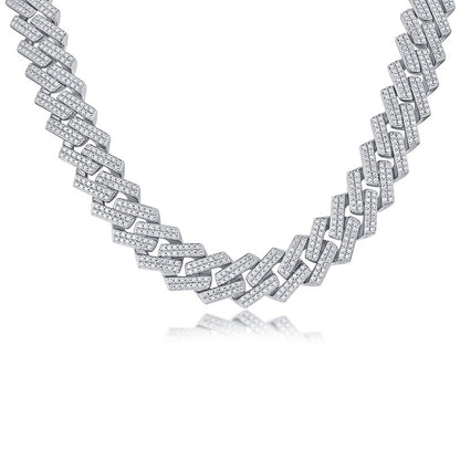 Dynamic Men's Moissanite Necklace with Circular Pendant