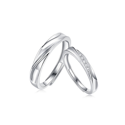 Edgy Adjustable Band Set for Couples
