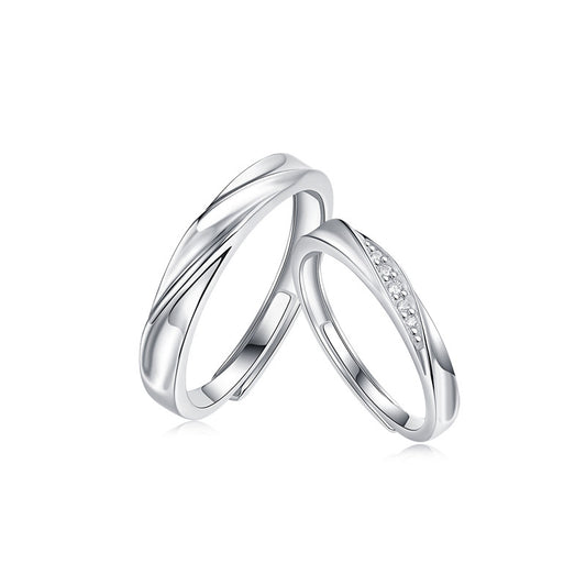 Edgy Adjustable Band Set for Couples