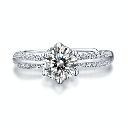 Edgy Half Eternity Moissanite Band