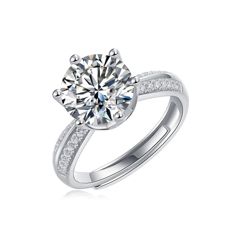 Edgy Half Eternity Moissanite Band